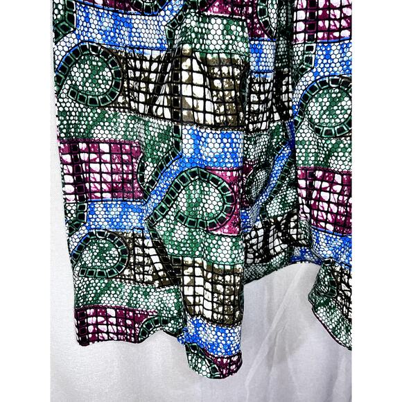 Advance Apparels African Green Blue Off Shoulder Shirred Maxi Dress - Picture 6 of 11